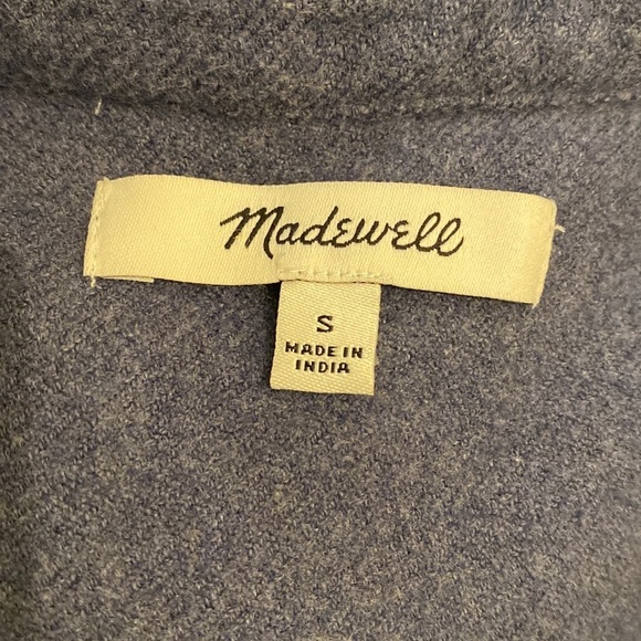 Madewell Flannel Side-Button Oversized Ex-Boyfriend Shirt. Size S . Style NC838 - Picture 8 of 12